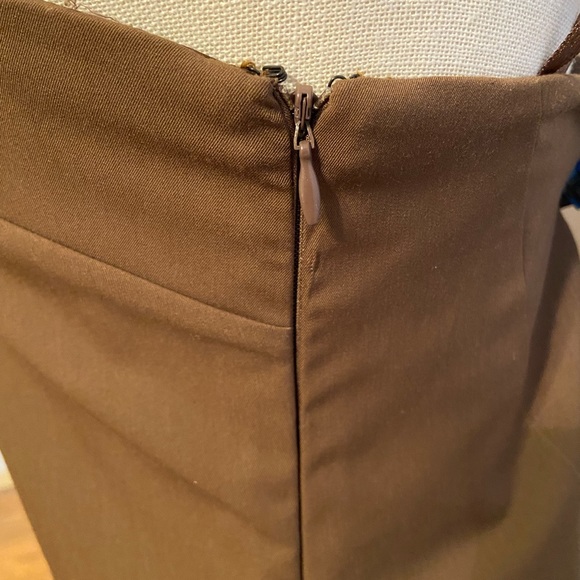 BCBG MaxAzria Sz 12 dark brown strapless dress - Picture 4 of 8